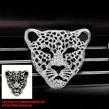 1pc Car Air Vent Leopard Head Rhinestone Car Aromatherapy Clip Creative Car Interior Decoration Ornament - One Size Fits All - View 9