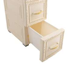 6Tier Bathroom Floor Cabinet Vertical Storage Unit With Drawers And Casters Large Capacity Narrow Tall Slim Storage Tower Waterproof Toilet Paper Storage Cabinet - Milky-white - View 9