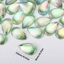 YONGNING 50pcs 8mm*13mm High Quality Teardrop Resin Rhinestones Flat Back No Heat Required Nail Art DIY Enthusiasts Decoration Handicrafts Personalized Wedding Apparel - 8mm*13mm - View 2