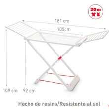 Tendedero plegable con forma de ala, tendedero de almacenamiento con forma de mariposa para el suelo, sin necesidad de instalación, tendedero plegable con forma de ala para el balcón - A - Ver 3