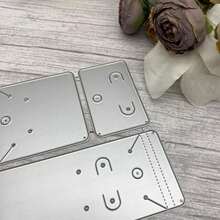 Alina Crafts Metal Cutting Dies Jewelry Card Tags Jewelry Display Card Templates Suitable For Paper Crafting Handmade Cards Greeting Cards Scrapbooking And Photo Album Art - Silver - View 2