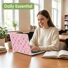 2 Peças Capa Rígida Transparente de PC para MacBook/Matebook, Pés de Silicone Antiderrapantes, Aberturas de Ventilação Ocas, Cobertura Protetora Completa à Prova de Choques para Laptop Compatível com 13 Neo/13.3 Air/13.3 Pro/13.6Air/14.2 Pro/15Air/16.2Pro/D16/14 Ultra - Visão 2