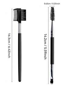 4pcs/Set 3-Head Eyebrow Grooming Comb And Mascara Brush. This Dual-Head Beauty Tool Features Three Different Brush Heads For Grooming Eyebrows, Removing Mascara Clumps, And Shaping And Refining Eyebrow Shape. - Multicolor - View 15