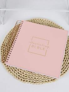 Pink Foil Coil Bound Notebook, Faith Study Journal, Women's Church Reading Sketchbook - A - View 2