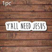 1/2/5件 Y'ALL NEED JESUS 貼紙－幽默辦公室裝飾，點亮工作空間 | 適合員工、主管與同事的趣味桌面貼紙 | 完美隔間裝飾、職場惡搞禮物或激勵提醒 - 彩色 - 查看 11