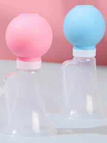 1pc Silicone Breast Pump, No Electricity Required, Suitable For Flat And Inverted Nipples, Adjustable Suction, Breastfeeding Aid Tool - A - View 2