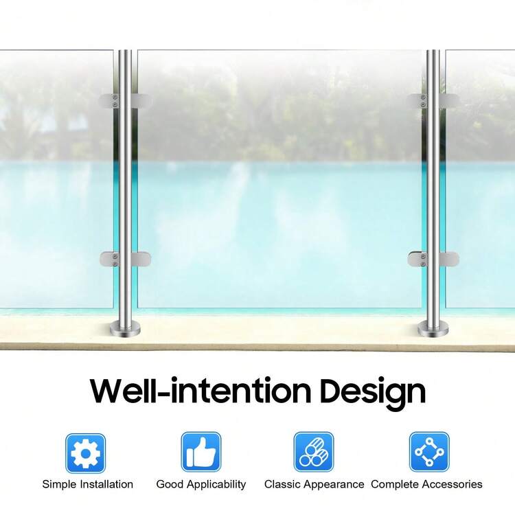 90cm Railing Post Stainless Steel Railing Post Stainless Steel Handrail Railing - Geländerpfosten - Übersicht 7