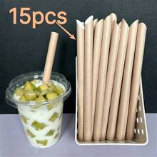 紙吸管，適用於奶昔、奶茶和冰咖啡，婚禮、派對和家庭聚會必備 - 查看 8