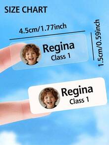 Personalized Name Stickers For Kids, Waterproof School Labels, Custom Transparent Name Stickers, Suitable For Daycare, Backpacks And Lunch Boxes, 1/60/120/180/240pcs - Multicolor - View 2