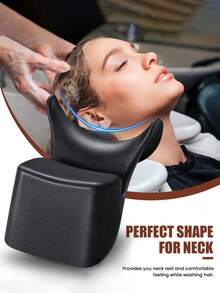 Hair Salon Shampoo Neck Cushion, Hair Washing Bed Pad, Silicone Neck Collar Mat For Water Rinsing - Black - View 12