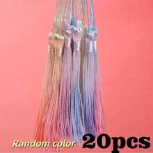 10/20pcs 13cm Gradient Color Soft Tassels,Colorful Tassels For Handmade Crafts Silk Tassels, For Jewelry Making DIY Projects Bookmarks Keychain Crafts - Multicolor - View 14