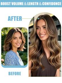 JIAMEISI Clip In Hair Extensions Real Human Hair, Remy Human Hair Extensions Double Weft With Lace 70g 7pcs, Natural Straight Clip Ins For Women,#TP4/27/4 Ombre Medium Brown To Strawberry Blonde - S4/27/4 - View 7