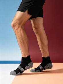 1/3/5/10/20 pares de calcetines cortos cómodos para hombre con base gris + combinación de negro y blanco, adecuados para varios tipos de zapatos y ocasiones, deportes al aire libre, deportes de interior, correr y caminar - Multicolor - Ver 1