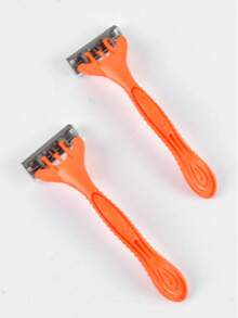 1/6pcs Women's Manual Hair Removal Razor, 3pcs Sharp Replaceable Blades, Portable Shaver, Suitable For Underarms, Legs, Arms And Bikini Area - A - View 3