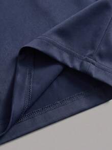 Setelan Tank Top dan Celana Pendek Kasual Leher Bulat untuk Pria di Musim Panas - Navy Blue - View 11