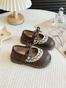 1 Pair Brown Cute Fashion Lace Trim Design + Massage Sole Design, Soft ...