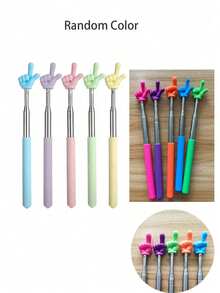 5pcs Retractable Pointer Stick For Classroom, Extendable Pointing Stick, Ideal For Teachers, …Telescoping Hand Pointer, Extendable Supplies For Reading, Birthday Gifts(Random Color) - Multicolor - View 7