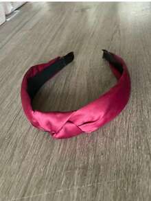 1件女款紅色布料打結時尚百搭髮箍 - 紅色 - 查看 3