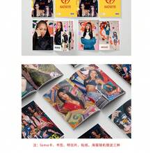 Revista de Presente de 80 Páginas Livro de Arte Álbum Katseye Beautiful Chaos Coleção de Mercadorias de Estrela K-POP, Mini Cartões, Adesivos, Livro de Fotos de Estrela - B - Visão 7