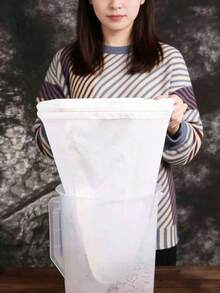 1pc Reusable Fabric Mesh Filter Bag, Suitable For Soy Milk, Herbal Tea, Cold Brew Coffee Filtration, Kitchen Utensil - A - View 3