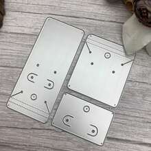 Alina Crafts Metal Cutting Dies Jewelry Card Tags Jewelry Display Card Templates Suitable For Paper Crafting Handmade Cards Greeting Cards Scrapbooking And Photo Album Art - Silver - View 4