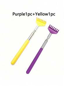 1/2PCS Stainless Steel Extendable Back Scratcher, 5-Section Adjustable Telescopic Itch Scratcher For Elderly Independent Use, Portable Itching Relief Tool For Home Travel Gym Use - View 16