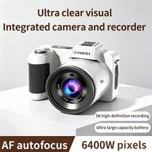 Beginner Digital Vlog Camera, 5K Ultra HD, 6400W Pixels With AF Autofocus, 16X Digital Zoom, Anti-Shake Function & Beauty Mode, 2.8-Inch Display Screen, Compatible With External Fill Light, 8 Adjustable Scene Modes For Photography & Video Recording - View 2