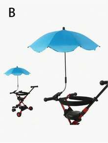 1pc Universal Portable Bicycle Umbrella, Rainproof, Sunproof, 360° Rotating, UV Protection - Multicolor - View 9