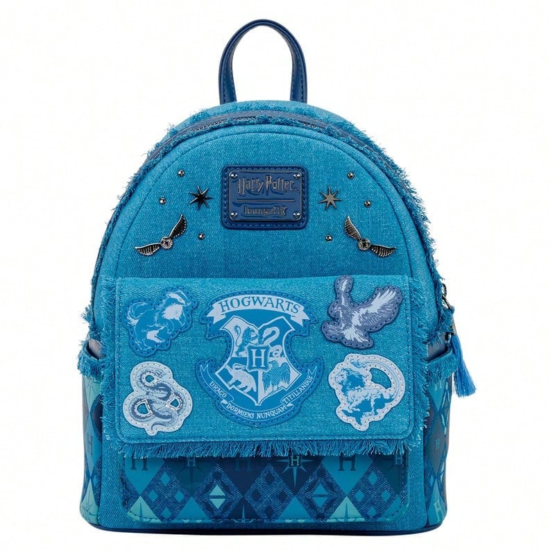 Safta Harry Potter Hufflepuff Mini Backpack, 22.8x26.6x11.4 Cm, Velvet With Faux Leather, Adjustable Straps, Embroidered Appliques And Matching Inner Lining - Option 2 - View 1