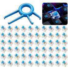 ITLY 50PCS Red Blue Mechanical Keyboard Switch 3Pin Dustproof Pre Lubed Hot Swap Switch With Free Switch Puller For Custom Keyboard - View 1