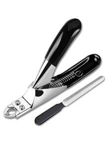 Stainless Steel Pet Nail Clippers With Free Nail File, 9mm Wide Cutting Mouth Sharp Blades Non-Slip Handle Professional Dog Cat Claw Trimmer For At-Home Grooming - single hole - View 14