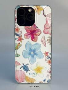 GIIPPA 1 Stück Hibiskus & Ozean Muster Design, Handy 17 Pro Max Handyhülle, kompatibel mit Handy 16 Pro Max, 15 Pro Max, 14 Pro Max, koreanischer Stil High-End Mode & Spaß Handyhülle, kompatibel mit 11/12/13/14/15/16 Pro Max Plus, elegantes Design geeignet für Männer und Frauen, perfektes Geschenk für Freundin zu Weihnachten, Valentinstag, Ostern, Hochzeitssaison und Geburtstag! - Mehrfarbig 1 - Übersicht 5