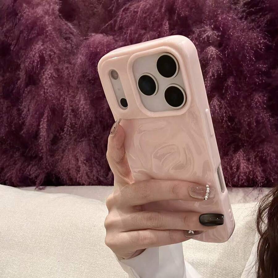 DECOPHONE Large Pores Meteorite Patterns Are Suitable For The New Apple 17 Series Fashionable And Simple Phone Cases, The 15plus Best-Selling Protection Case, And The 11-Style Mobile Phone Protection Cover. - Pink - View 1