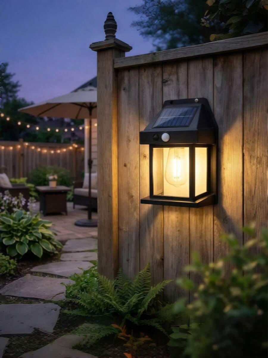 Lampu Dinding LED Tenaga Surya Nirkabel, 300mAh, Lampu Koridor Tahan Air IP65, 3 Mode & Sensor Gerak, Cocok Untuk Pintu Masuk Rumah, Pintu Garasi, Pagar Taman, dan Dekorasi Lanskap