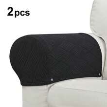 2pcs/Set Solid Color Jacquard Sofa Armrest Covers, Super Soft Elastic Sofa Armrest Protector, Dust-Proof, Suitable For All Seasons - Multicolor - View 11