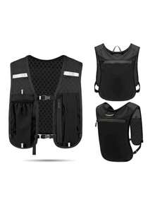 Minimalist Sports Outdoor Multi-Purpose Small Backpack Accessory, With Secure Zipper Pocket, Lightweight Reflective Running Water Bottle Vest, Suitable For Commuters To Safely Carry Personal Items During Running, Jogging, Cycling, Marathon - Multicolor - View 10