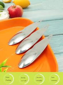 3/1pc Premium Stainless Steel Kiwi Fruit Tool - Easy Digging, Peeling And Serving - Ergonomic Handle, Fruit Tool, Flesh Scooper And Peeler, Comfortable Grip - Rust-Proof - Easy To Clean - Multicolor - View 7
