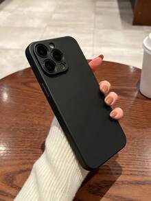 精準孔位直邊黑色純色加厚防摔透明材質手機殼保護套，適用於 iPhone 15 Pro Max、Apple P13、P14、P11、P12、XS、XR、7、8P、78GES2、A50、A12、A32、A52、A72、A51、A21S、A13、A14、S22 Ultra、S23、A33、A53、S20 FE、11 Youth、12 Pro、12/12X、Note 11、9a、9c、Polo X3 NFC、10、9、Note 9、12c、Note 11 Pro、10c、Note 8 Pro，女款軟殼防摔手機殼保護套 - 黑色 - 查看 1