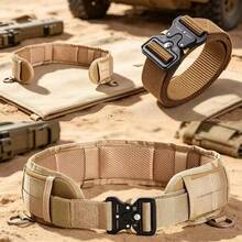 1 buah Set Sabuk Pinggang Taktis Luar Ruangan Nilon Multifungsi MOLLE Sabuk Taktis Pelatihan CS Kehidupan Nyata Sabuk Celana Pelatihan Militer Unisex - MultiWarna - View 4