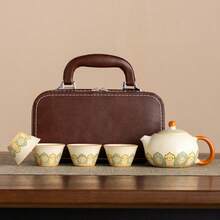 1set Handmade Ru Kiln Ceramic Teapot, Chinese Kung Fu Teapot With Ice Crackle Glaze - Multicolor - View 12