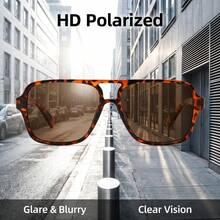 3/1pc Leopard Print Frame Eyeglasses, Fashionable Square Double Bridge Eyeglasses, Unisex Eyeglasses Suitable For Driving And Street Outfits - View 6