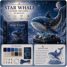 Moon Star Owl Bead Weaving Craft Set, Beginner Friendly For Table Ornament & Holiday Gifting - Multicolor - View 4