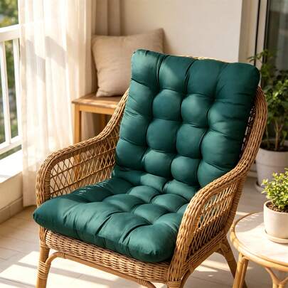 2 Pack Chair Pad Set 45x85cm – High Back Cushion With Secure Ties, Resilient Filling For All-Day Comfort, Versatile For Dining Patio Wicker Chairs