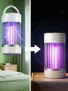 Bug Zapper Rechargeable Hanging Mosquito Zapper For Indoor Outdoor, Mosquito Lamp - 1200mAh Portable Insect Trap For Indoor/Outdoor, Electronic Pest Control For Home, Bedroom, Patio, Kitchen, Garden, Lawn - View 11