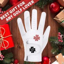 1pc Heart & Four-Leaf Clover Design Women's Golf Glove, Ultra-Thin Fiber Material, Durable, Left Hand, Premium Golf Accessory, Suitable For Golf Swing And Daily Training - Multicolor - View 4