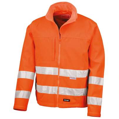 Result Core Mens High-Visibility Winter Blouson Softshell Jacket (Water Resistan