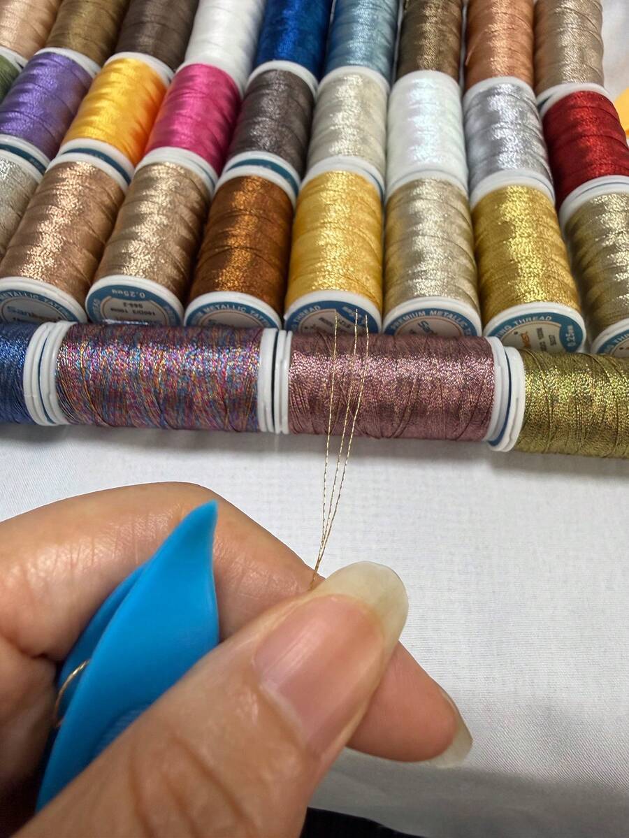 Sanbest Benang Renda Metalik Kelas Atas Terbaru 2026 100m 150D 3 Lapis 0,25mm untuk DIY Anting, Gelang, Kalung, Perhiasan, dan Kerajinan Rajut. Benang Renda Crochet Kuat, Benang Buatan Tangan Emas dan Perak.