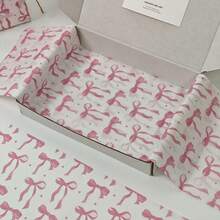 30 Sheets Gift Wrapping Paper, Pink Bow Pattern Wrapping Paper, Large Wrapping Paper, Holiday Decoration Wrapping Paper, High-End Gift Wrapping Paper, Creative DIY Handicraft Wrapping Paper, Bouquet Wrapping Paper, Suitable For Holiday, Wedding, Birthday, Gift, Party Decoration Wrapping Paper. - Packaging Paper - View 2