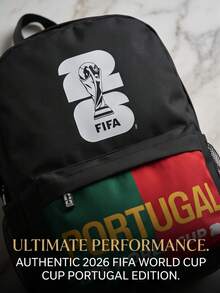 Mochila Nueva Impresa de la Copa del Mundo de la FIFA 2026 Ligera Hermosa Estilo Multifuncional Fácil de Llevar Estilo Casual con Material Suave - Rojo - Ver 2