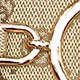 Brown Floral Pattern - Large D-shaped Metal Buckle